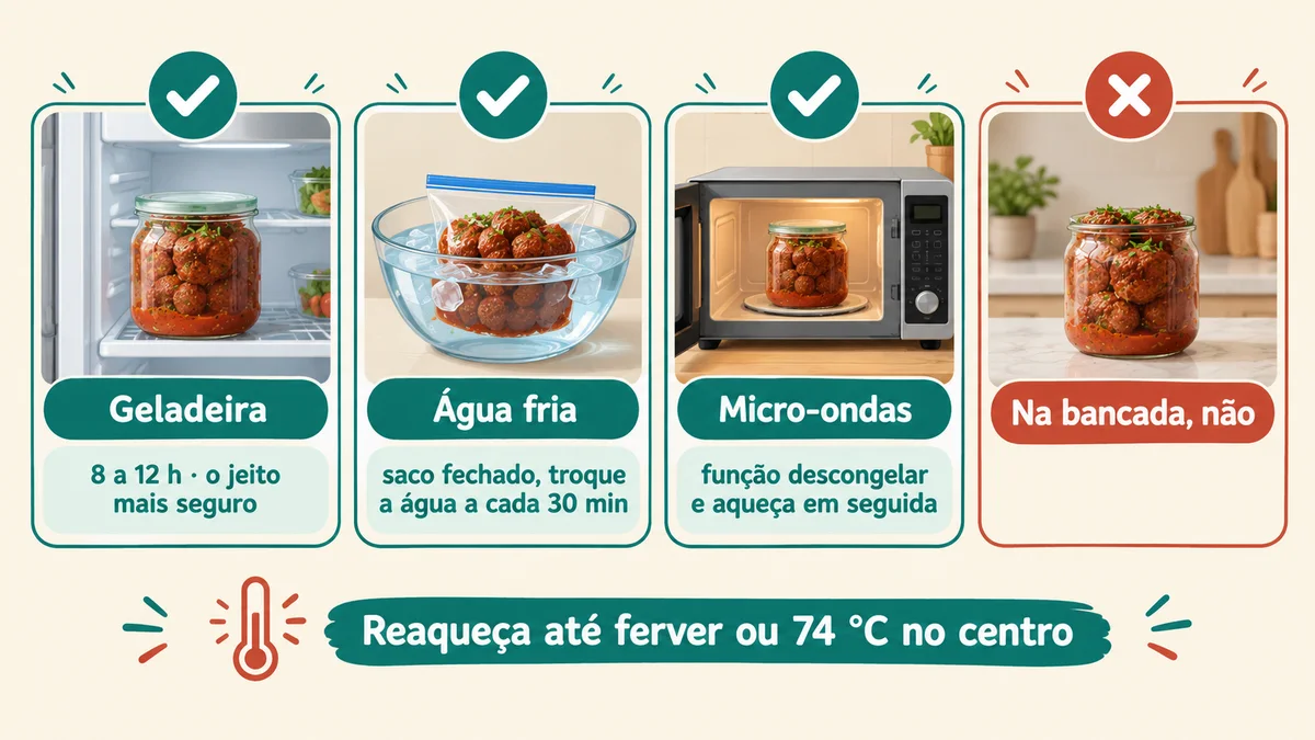 Passo a passo para descongelar com segurança