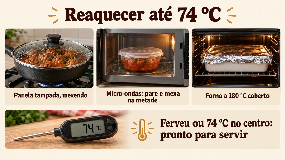 Reaquecer e descongelar refeições congeladas